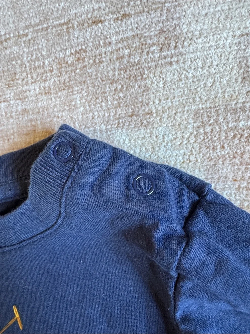Ralph Lauren Navy Long-Sleeve Polo Bear Bodysuit size 6M